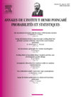 ANNALES DE L INSTITUT HENRI POINCARE-PROBABILITES ET STATISTIQUES杂志封面